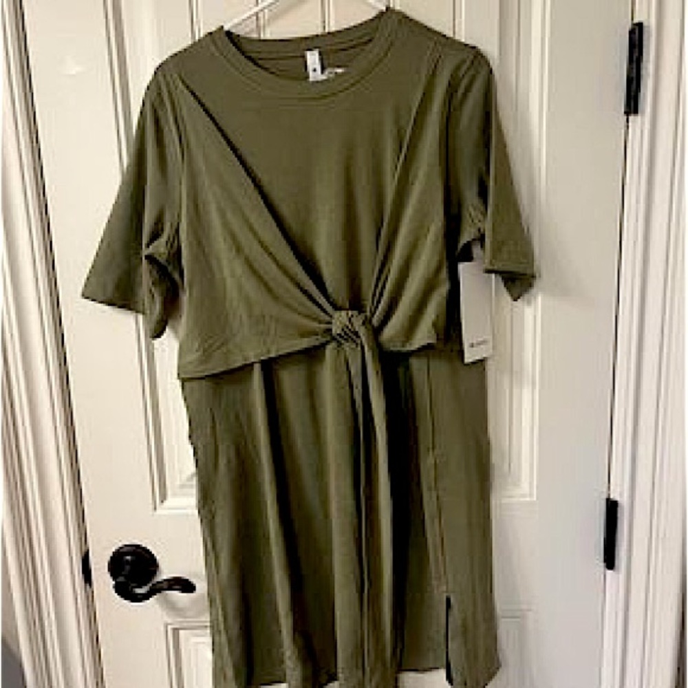 Brand new lululemon Cotton Wrap Front T-Shirt Dress with tag